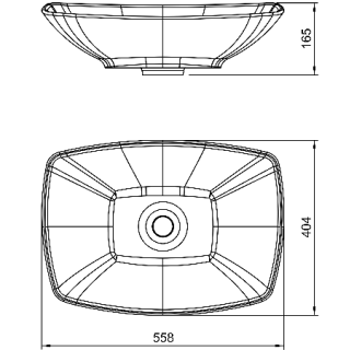 Накладная раковина Florentina Моника 56см белый